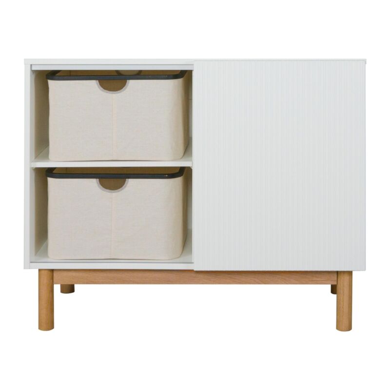 Quax Mood kommode med låge og 3 skuffer – Clay