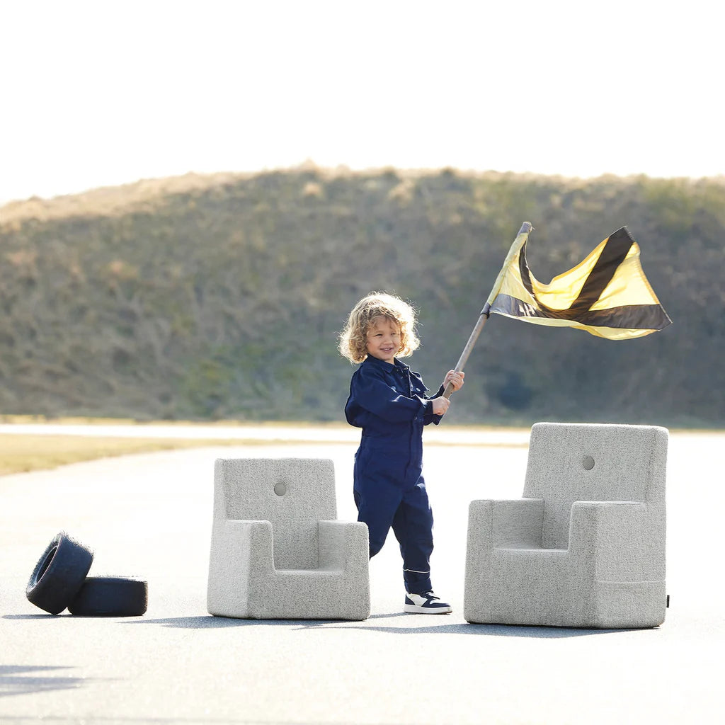 by KlipKlap KK Kids Børnestol XL – Sand bouclé/sand