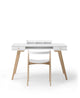 Oliver Furniture Wood skrivebord 72,6 cm inkl. armstol – hvid/eg