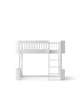 Oliver Furniture Wood Mini+ halvhøj seng i hvid – 68x162 cm