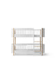 Oliver Furniture Wood Mini+ halvhøj køjeseng i hvid/eg – 68x162 cm