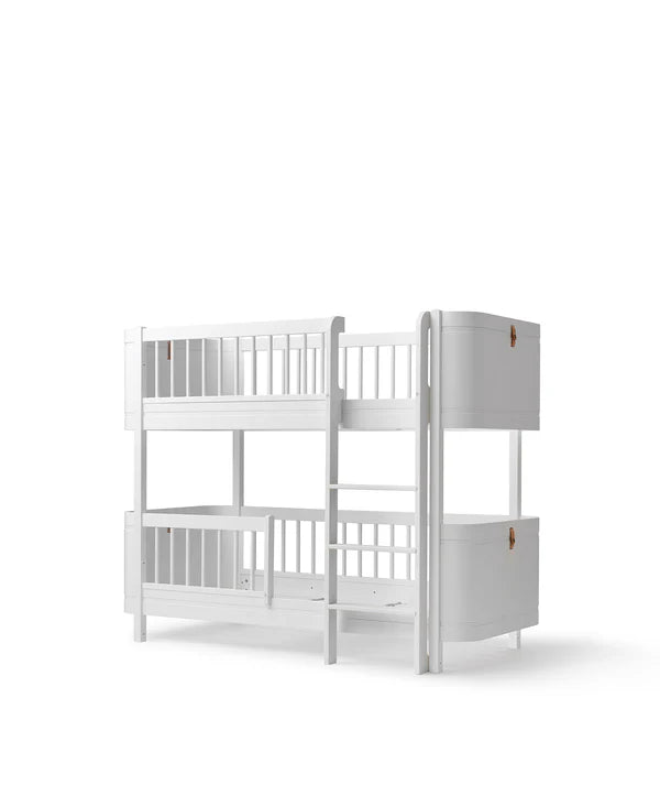 Oliver Furniture Wood Mini+ halvhøj køjeseng i hvid – 68x162 cm