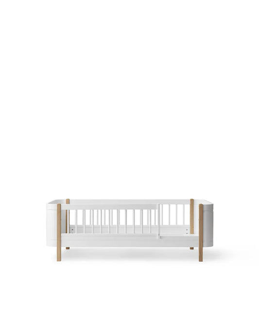 Oliver Furniture Wood Mini+ juniorseng i hvid/eg – 68x162 cm