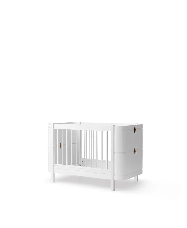 Oliver Furniture Wood Mini+ tremmeseng i hvid – 68x122 cm