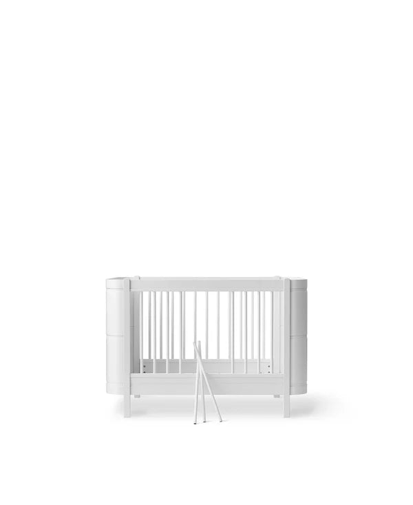 Oliver Furniture Wood Mini+ tremmeseng i hvid – 68x122 cm