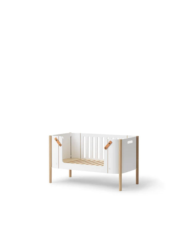 Oliver Furniture Wood co-sleeper inkl. ombygning til bænk 42×82 cm – hvid/eg