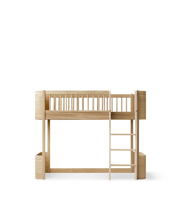 Oliver Furniture Wood Mini+ halvhøj seng i eg – 68x162 cm