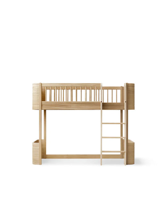 Oliver Furniture Wood Mini+ halvhøj seng i eg – 68x162 cm