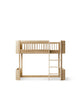 Oliver Furniture Wood Mini+ halvhøj seng i eg – 68x162 cm