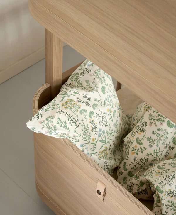 Oliver Furniture Wood Mini+ halvhøj køjeseng i eg – 68x162 cm
