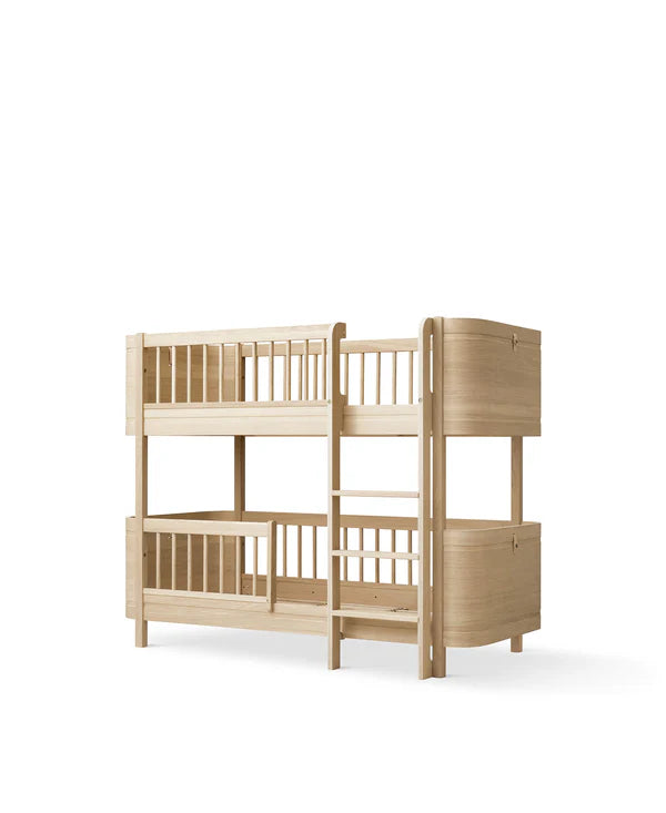 Oliver Furniture Wood Mini+ halvhøj køjeseng i eg – 68x162 cm
