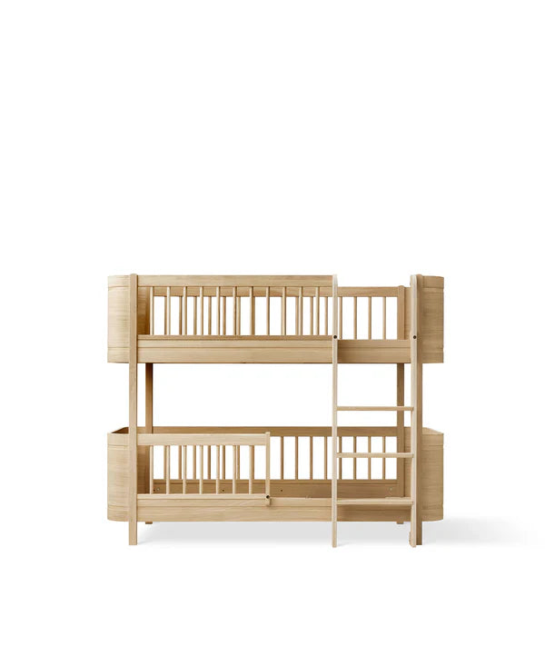 Oliver Furniture Wood Mini+ halvhøj køjeseng i eg – 68x162 cm