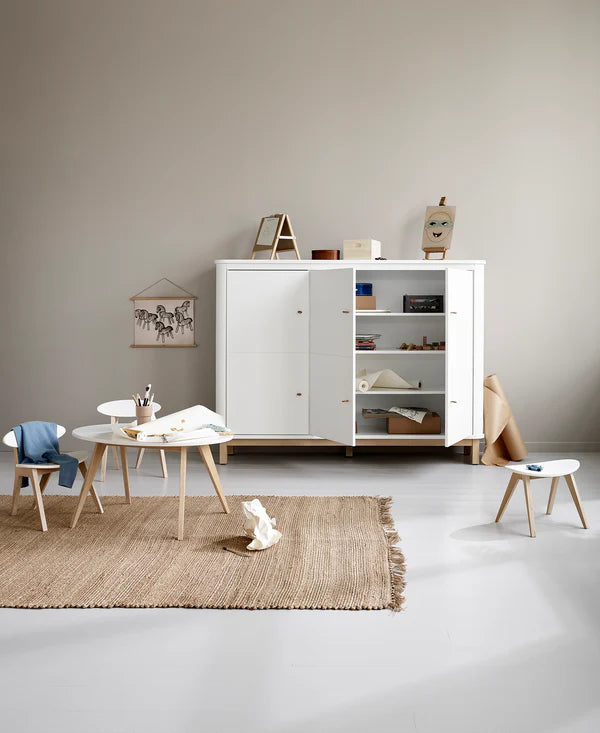 Oliver Furniture Wood PingPong stol – hvid/eg
