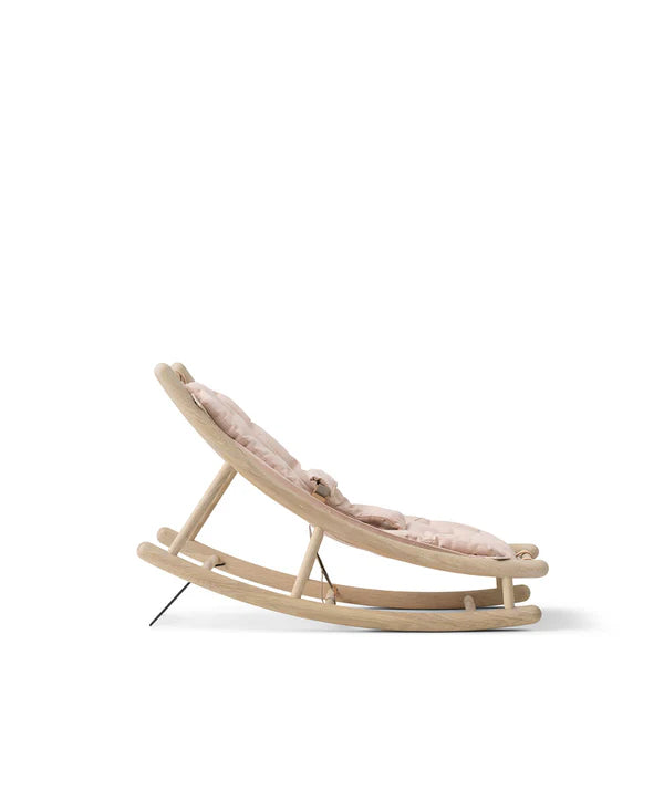 Oliver Furniture Wood baby- og juniorvippestol – eg/rosa