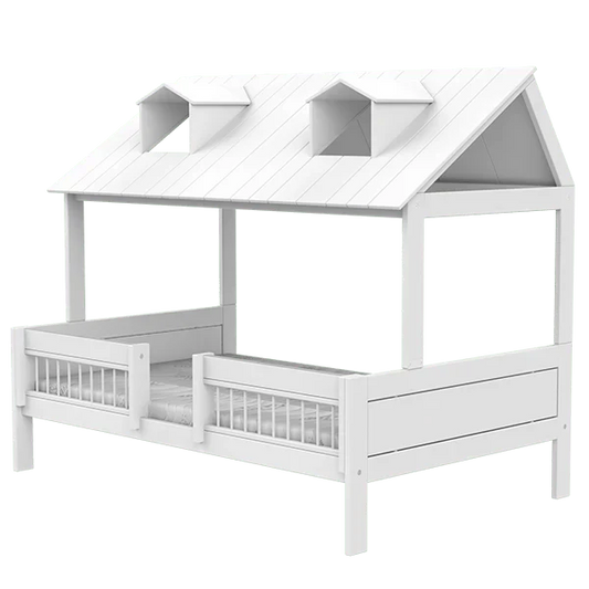 LIFETIME Kidsrooms børneseng med tag 120x200 cm – Beach House - hvid