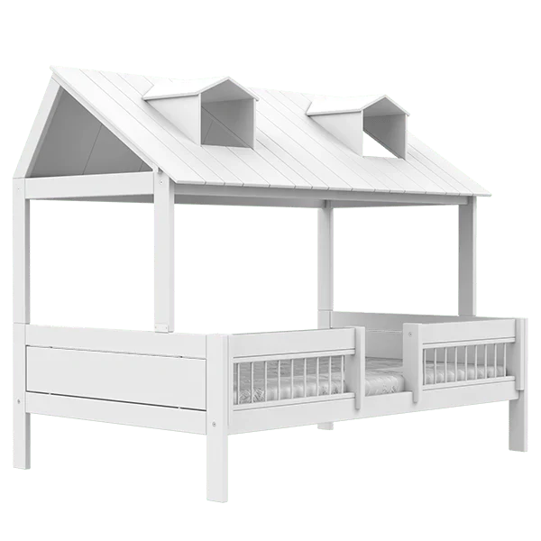 LIFETIME Kidsrooms børneseng med tag 120x200 cm – Beach House - hvid