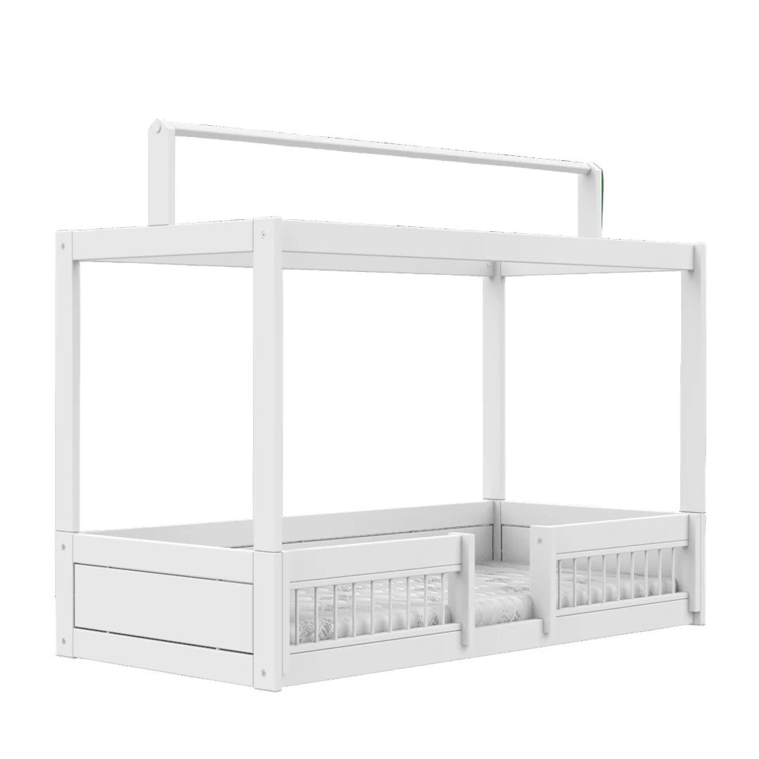 LIFETIME Kidsrooms Montessori seng med top og sengeheste 90x200 cm – hvid