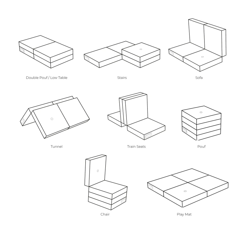 by KlipKlap KK 4 Fold - Beige/Sand (foldemadras)