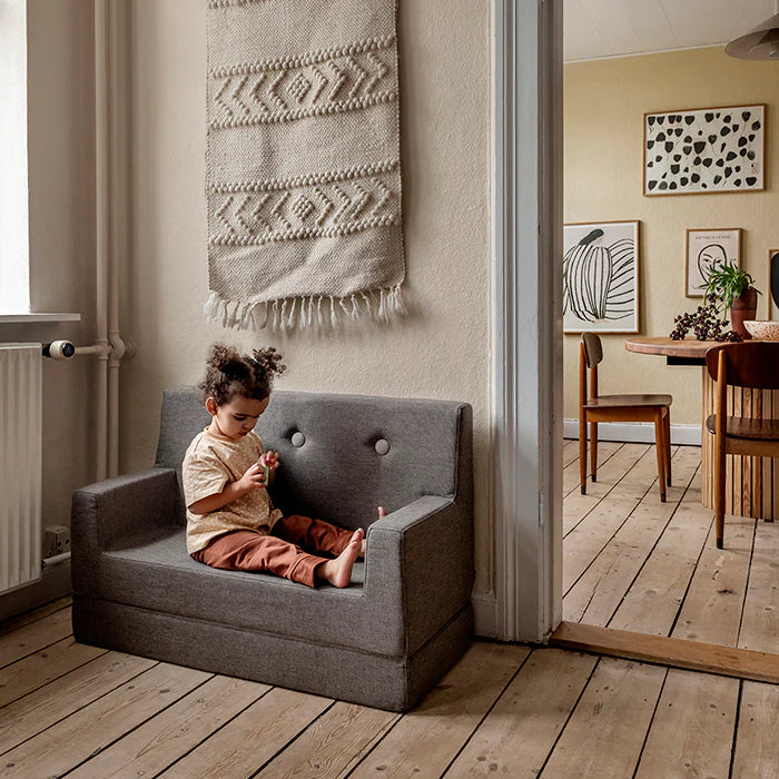 by KlipKlap KK Kids lille legesofa – Brown/Sand