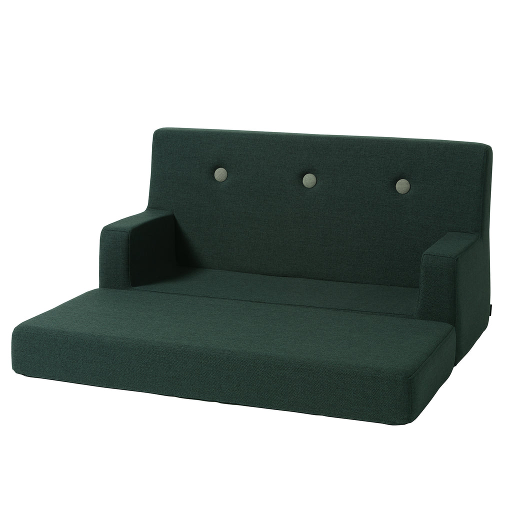 by KlipKlap KK Kids lille legesofa – Deep Green/Light Green