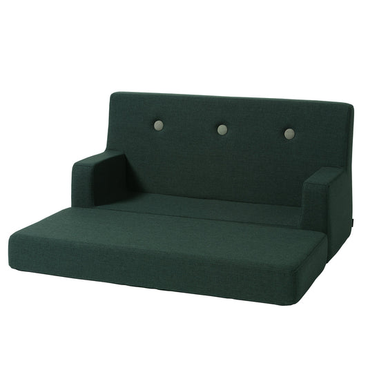 by KlipKlap KK Kids lille legesofa – Deep Green/Light Green
