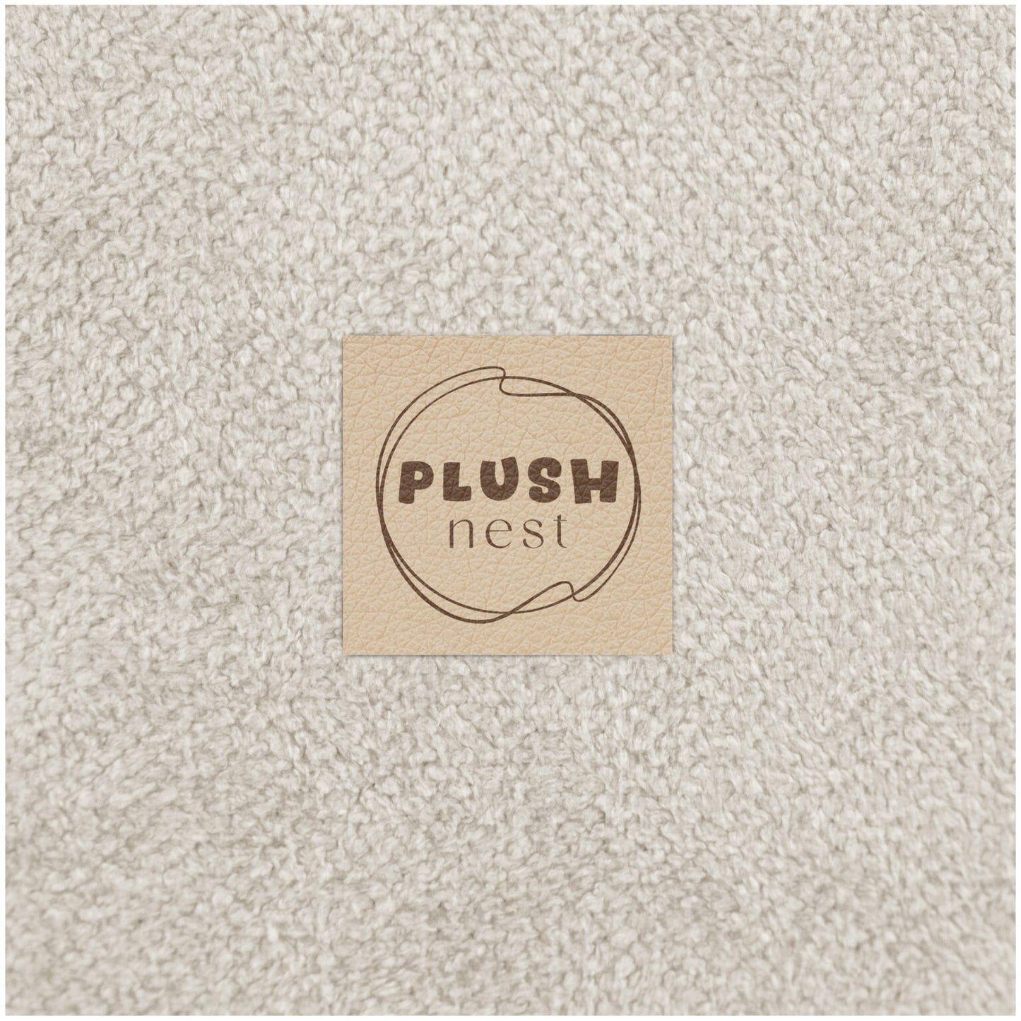 Plush Nest boldbassin med 200 bolde i premium chenille – beige – 90x30 cm
