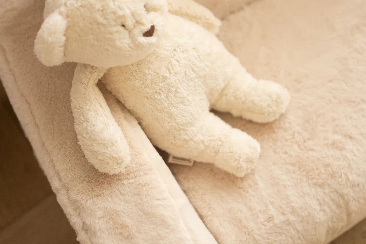 Shappy Lumi lænestol Bunny – 2-i-1 børnestol og liggemåtte - Cream