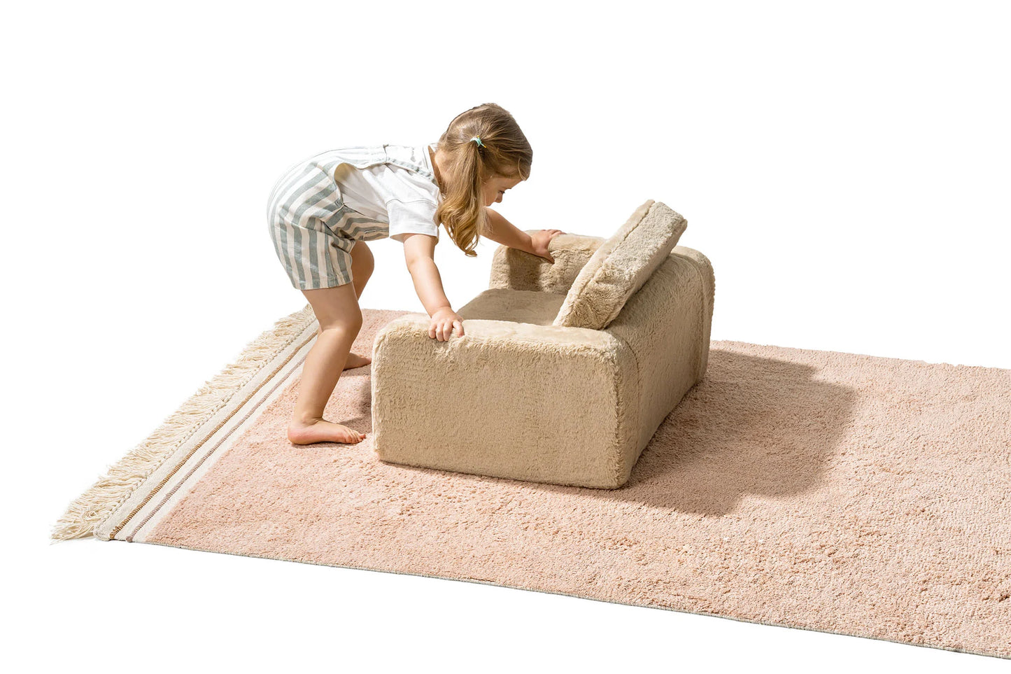 Shappy Lumi lænestol Bunny – 2-i-1 børnestol og liggemåtte - Toffee