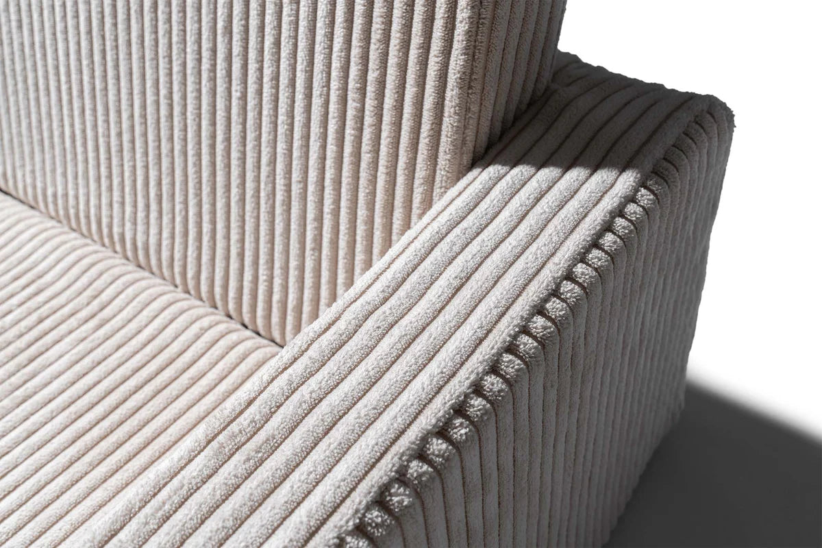 Shappy Lumi lænestol i fløjl – 2-i-1 børnestol og liggemåtte - Vanilla