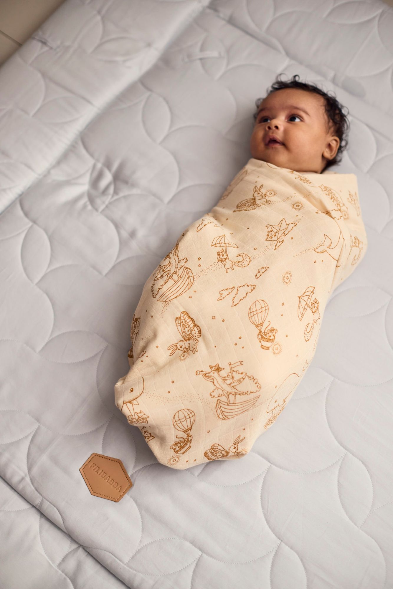 Filibabba Aktivitetsnest - Soft quilt - Pearl Blue