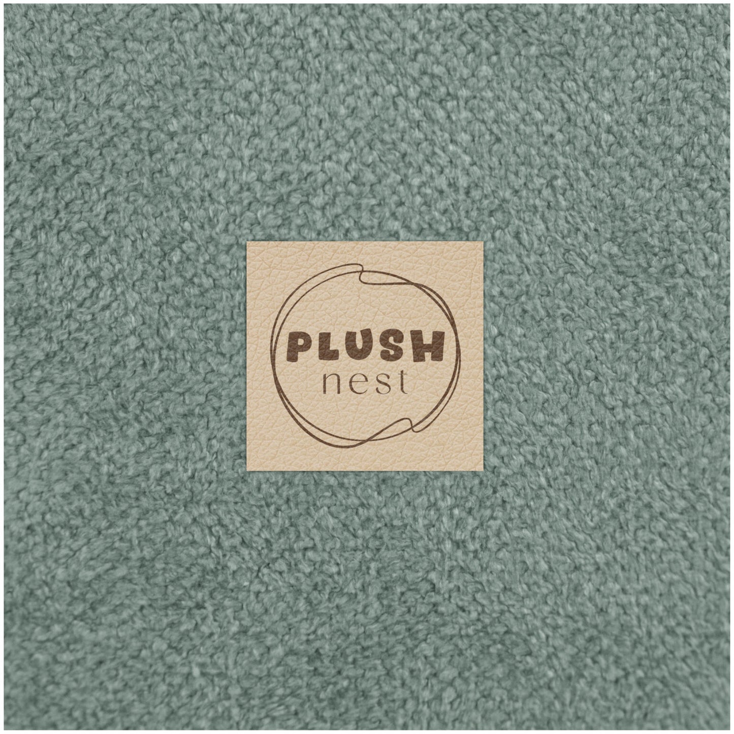 Plush Nest boldbassin i premium chenille – grøn – 90x30 cm