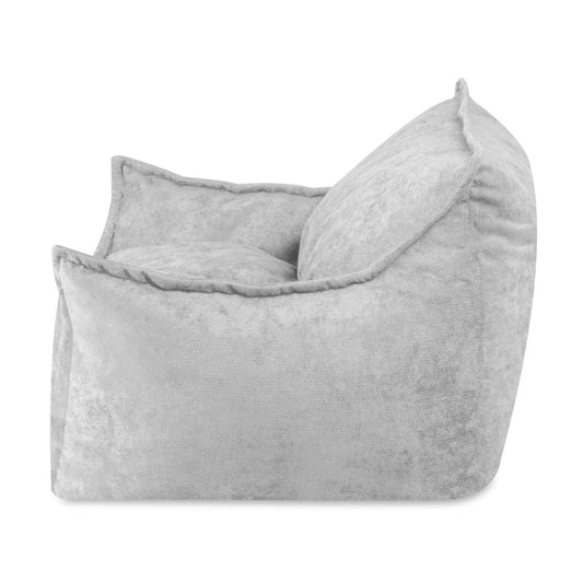 Plush Nest Roya lænestol til børn i premium chenille – grå
