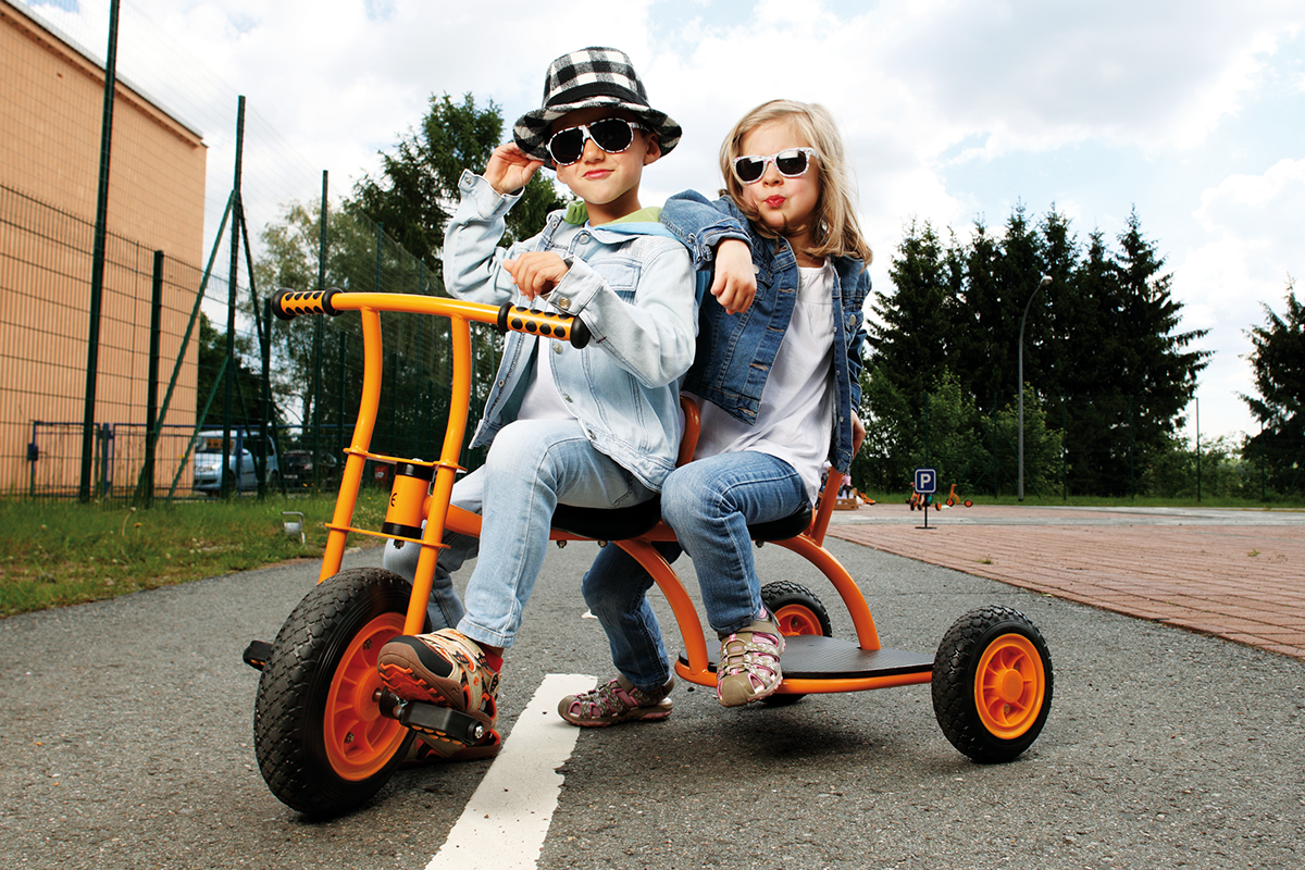 TopTrike Taxi trehjulet cykel til 3 børn – fra 3 år