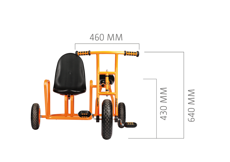 TopTrike Side Car trehjulet cykel med sidevogn – til 2 børn