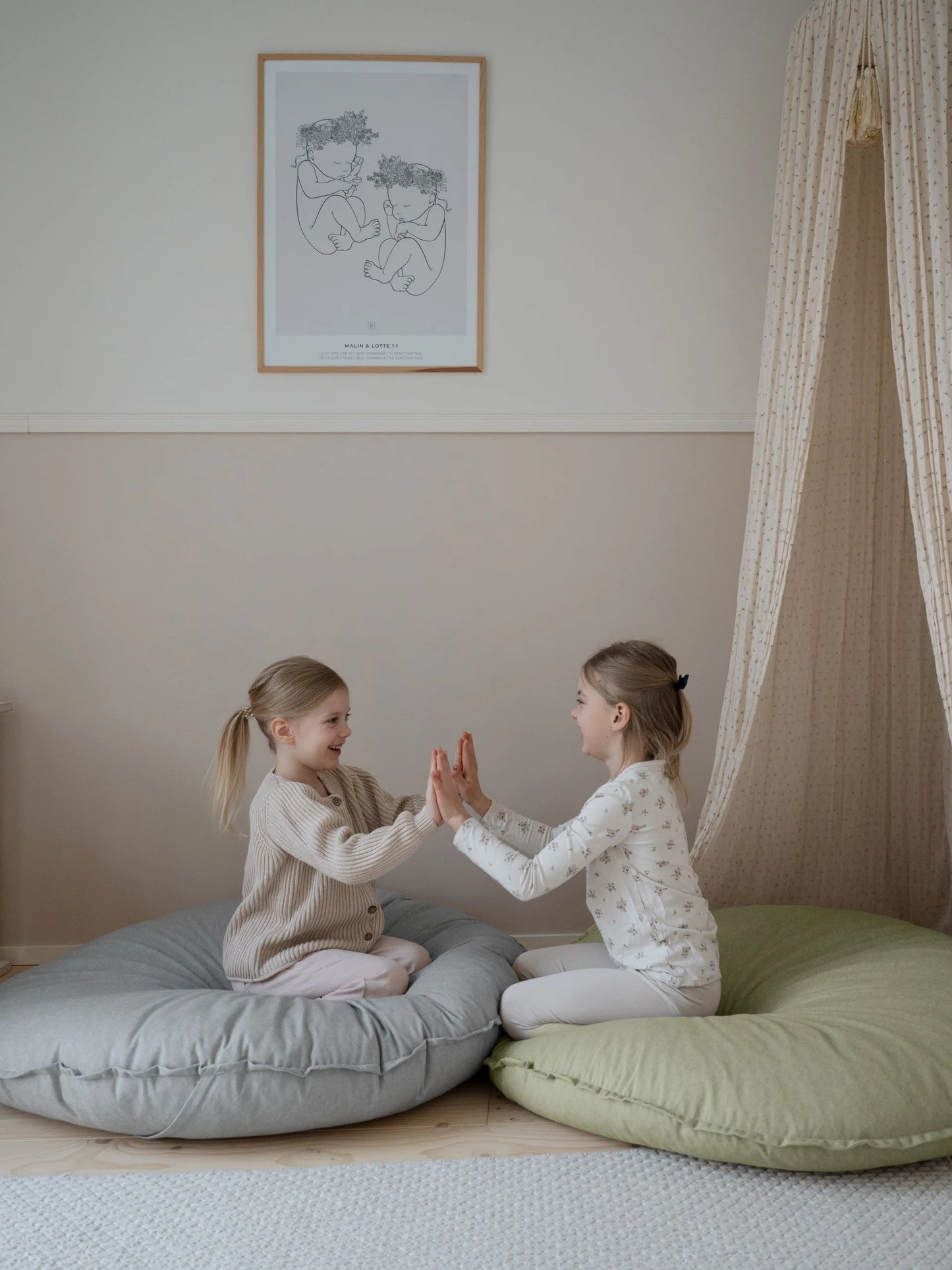 FitWood LEMPI gulvpude – lyseblå
