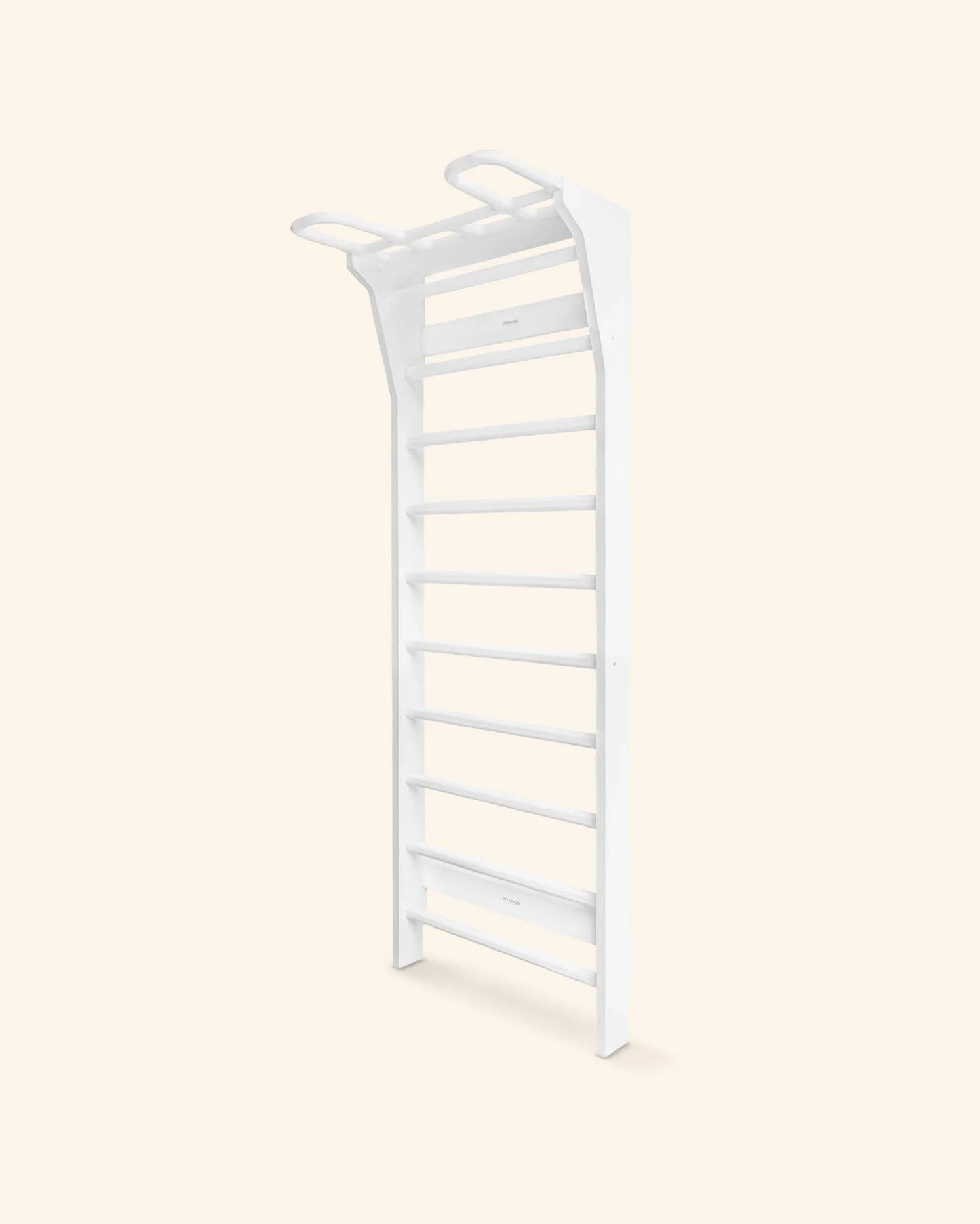 FitWood AARNI vægribbe med pull-up greb 220 cm – hvid