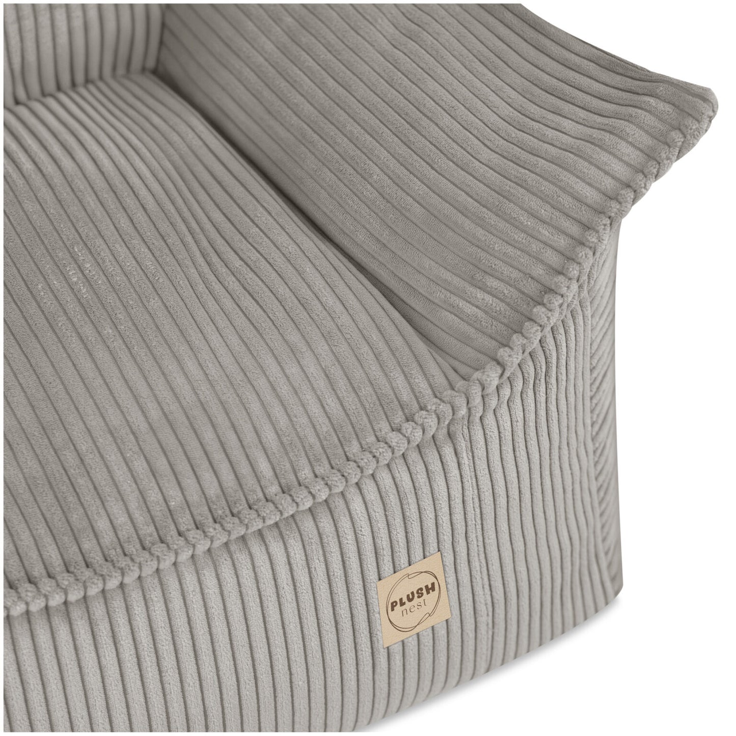 Plush Nest Roya lænestol til børn i premium fløjl – beige