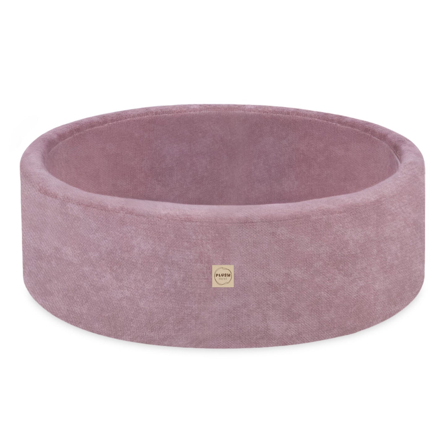 Plush Nest boldbassin i premium chenille – lyserød – 90x30 cm