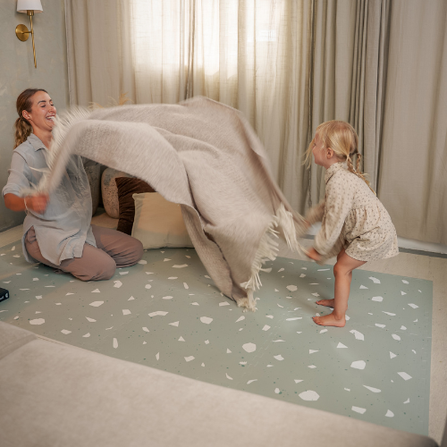 Bejoline Copenhagen skumlegemåtte 120x180 cm – Sage Terrazzo