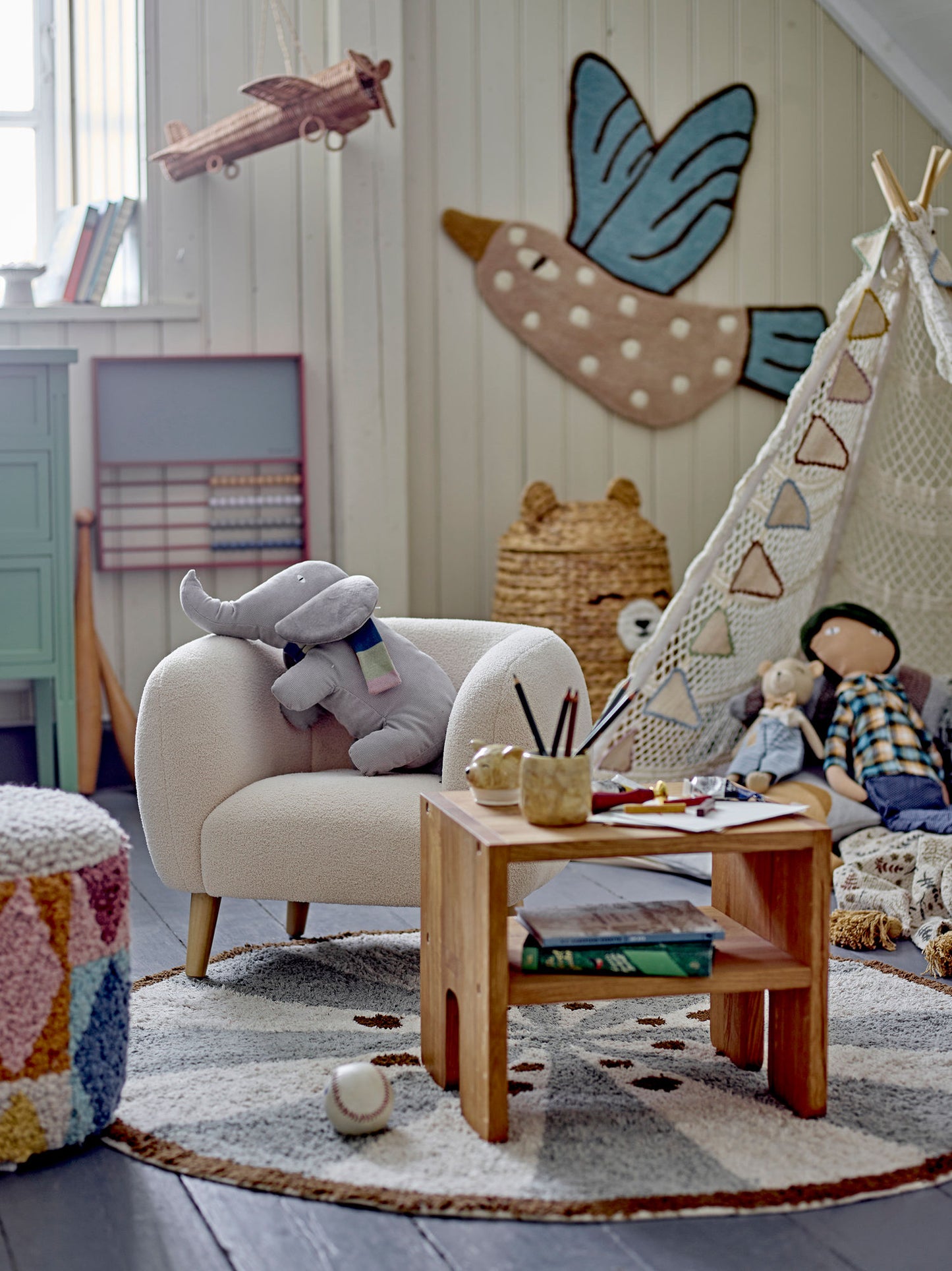 Bloomingville MINI Ferdinand Bamse – Elefant – Grå – Bomuld