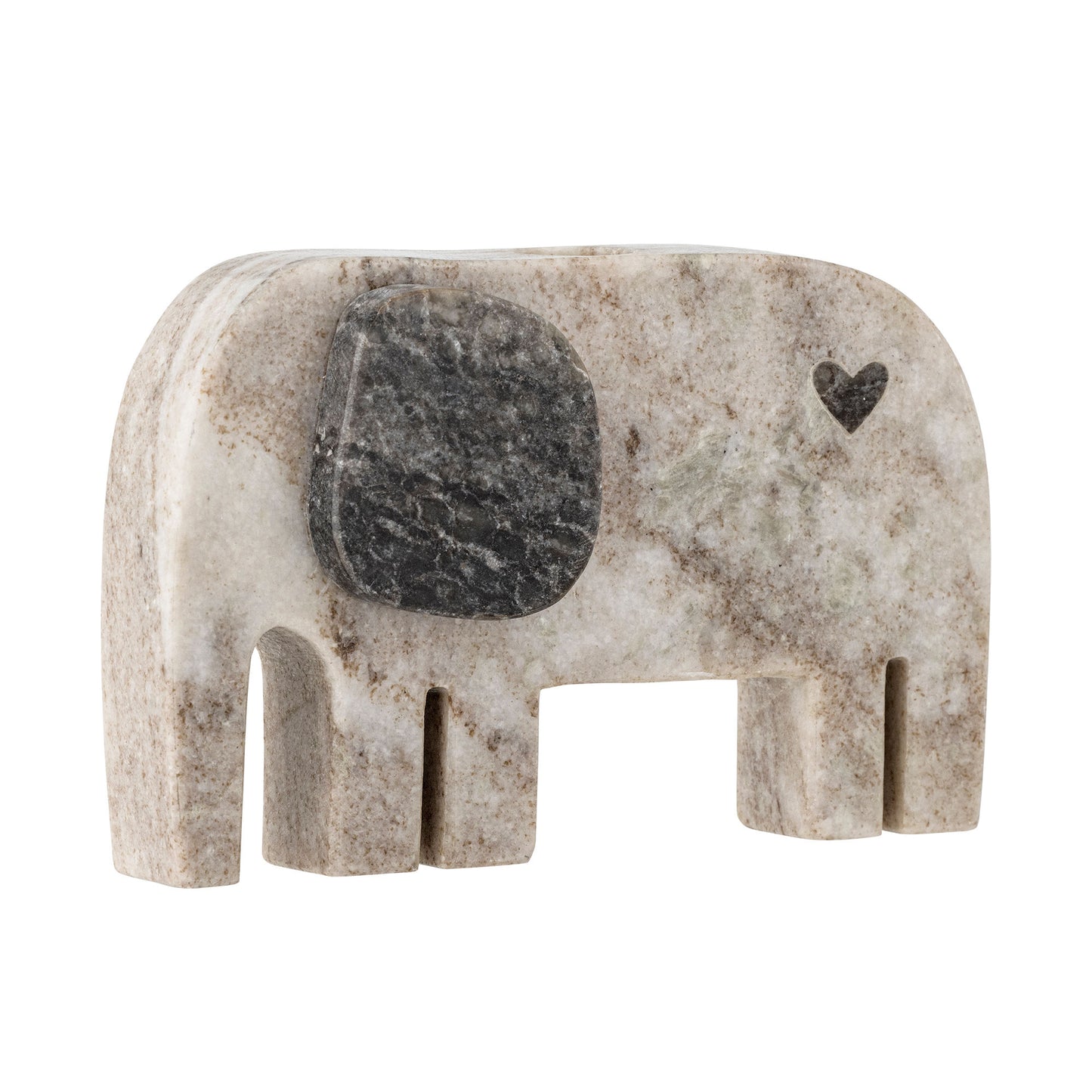 Bloomingville MINI Camy dekorationsfigur – Elefant i naturfarvet marmor