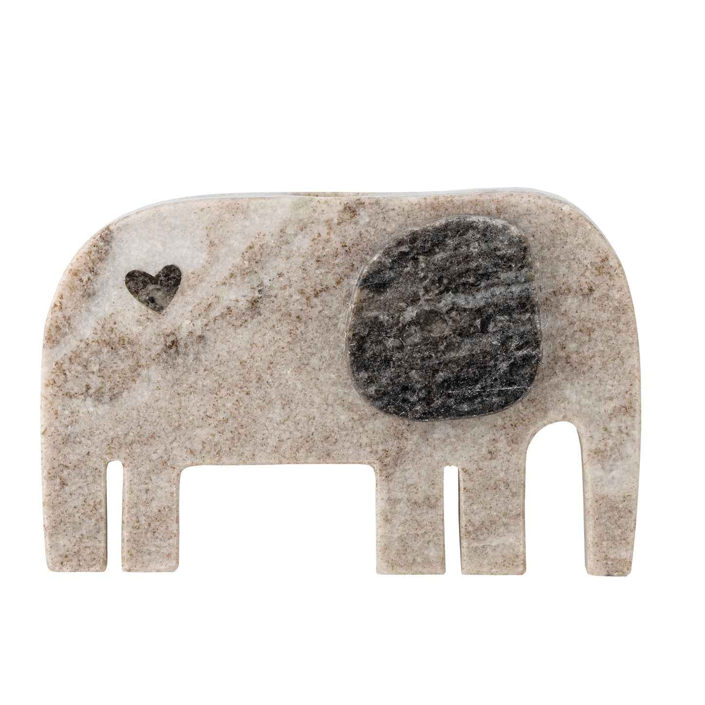 Bloomingville MINI Camy dekorationsfigur – Elefant i naturfarvet marmor
