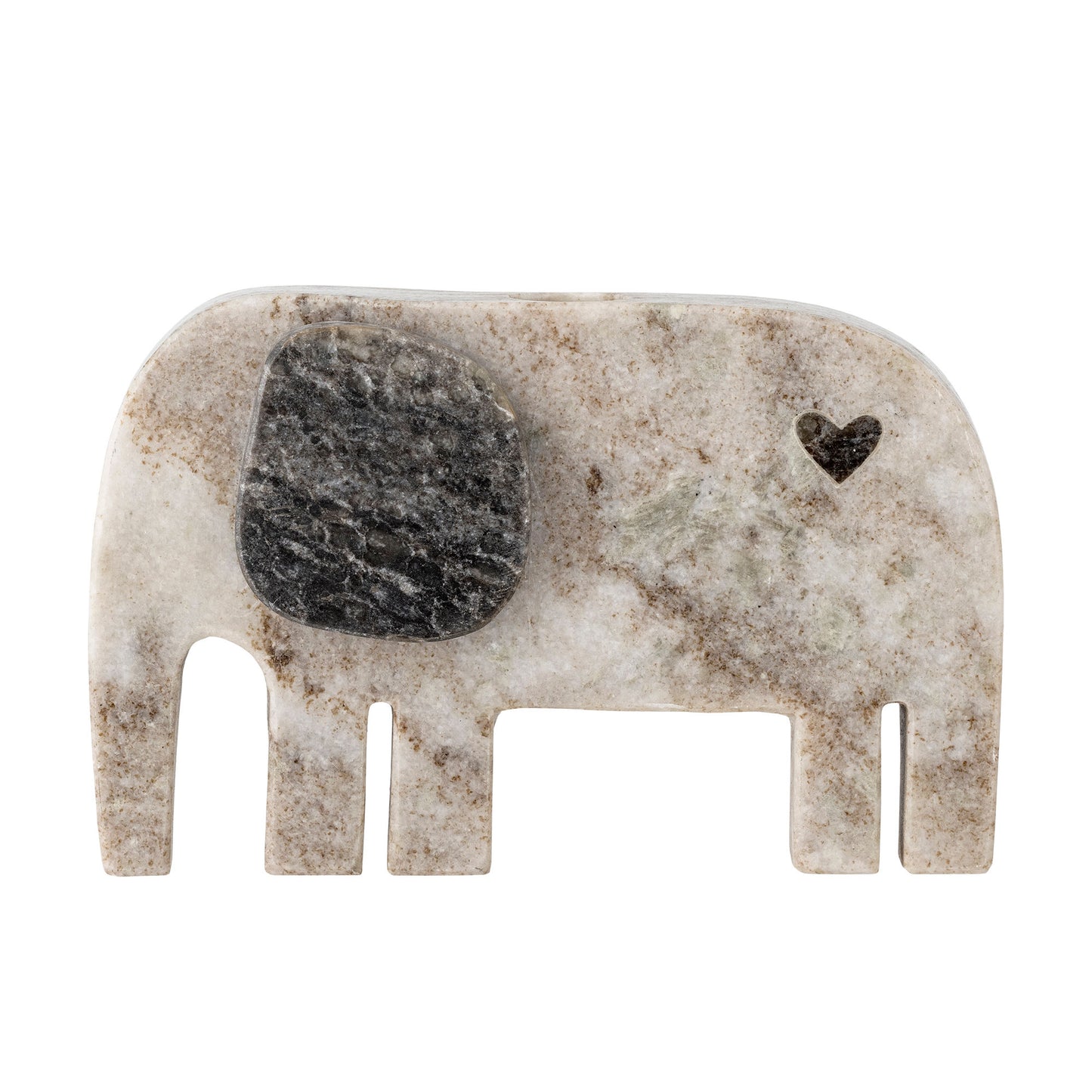 Bloomingville MINI Camy dekorationsfigur – Elefant i naturfarvet marmor