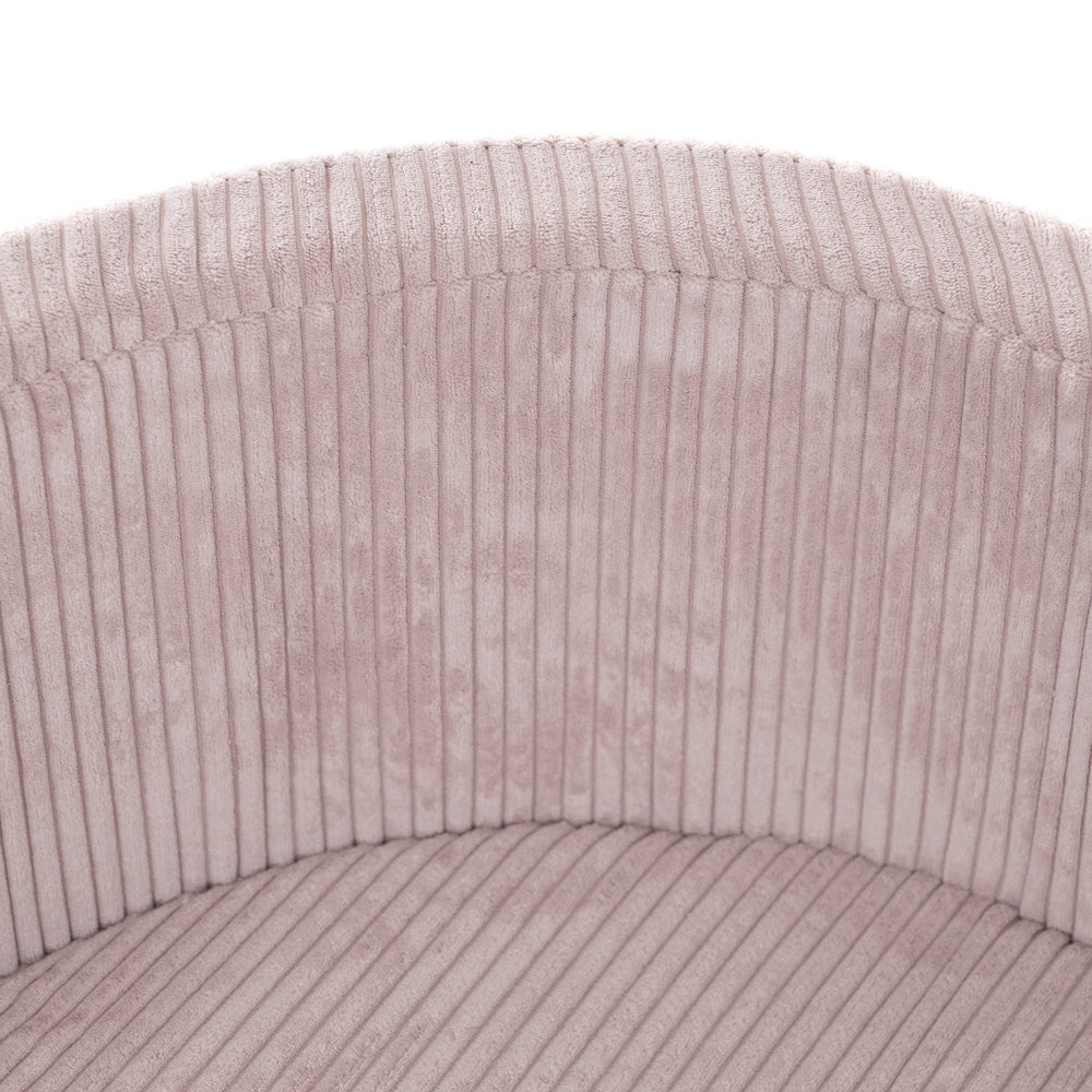 Plush Nest boldbassin med 200 bolde (mint-guld) i premium fløjl – lyserød – 90x30 cm