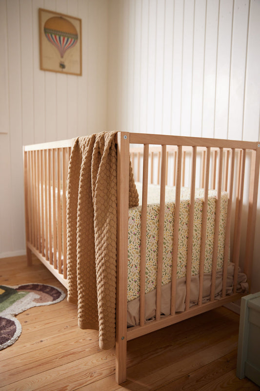 Filibabba strikket babytæppe GOTS – Ivory Cream