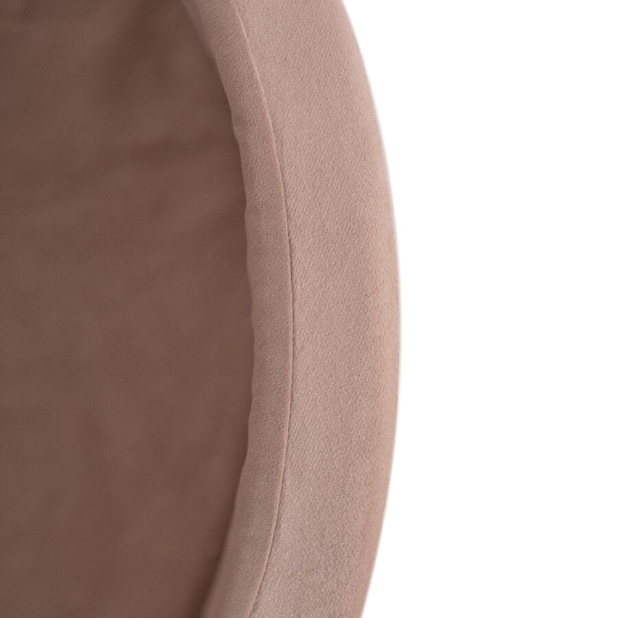 Plush Nest boldbassin 90x30 cm – beige velour med 200 bolde i pink mix