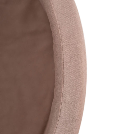 Plush Nest boldbassin 90x30 cm – beige velour med 200 bolde i pink mix