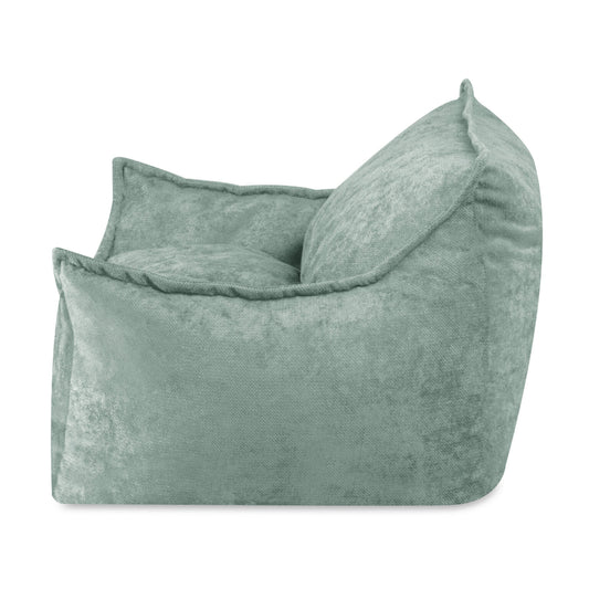 Plush Nest Roya lænestol til børn i premium chenille – grøn