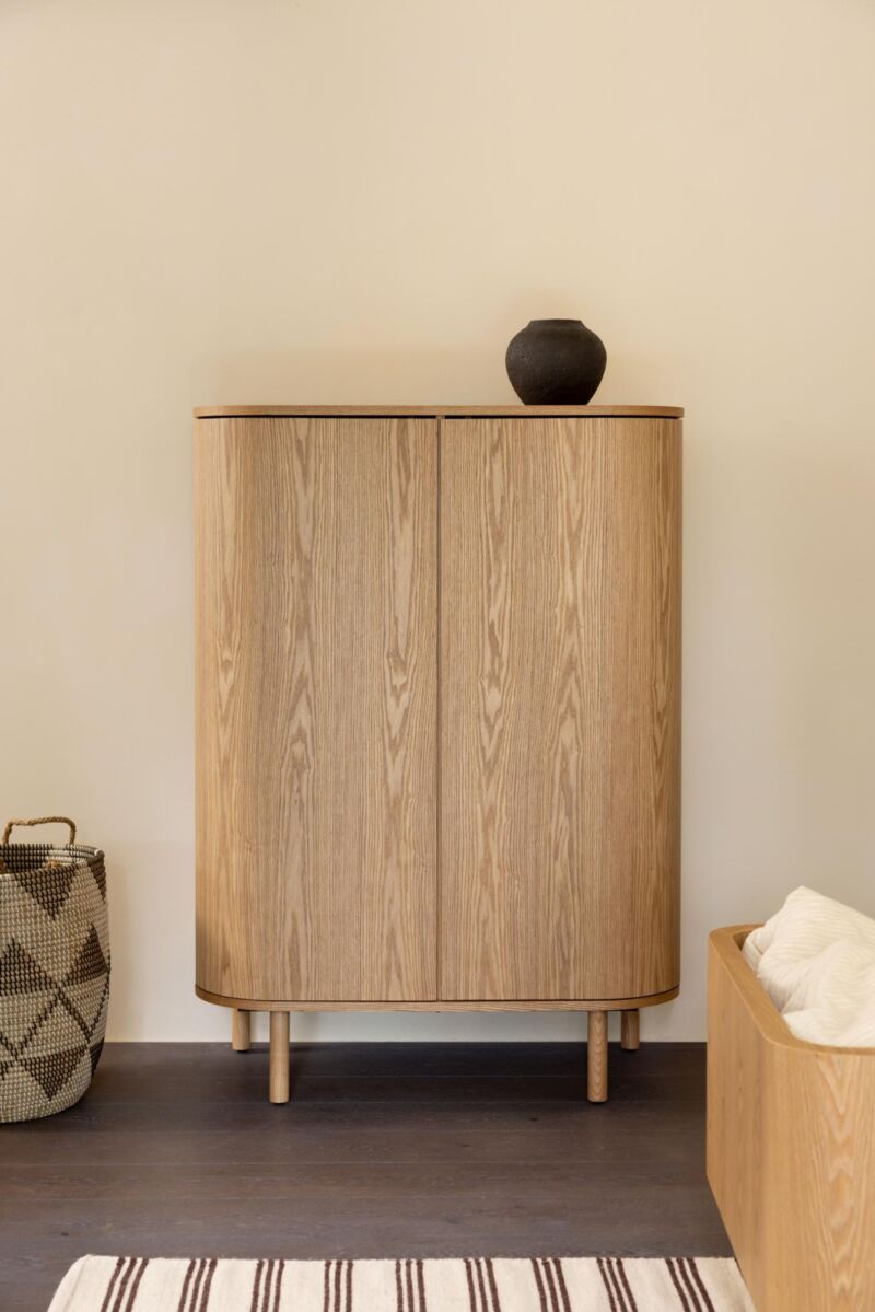 Quax Yume garderobeskab med runde låger – Natural Ash