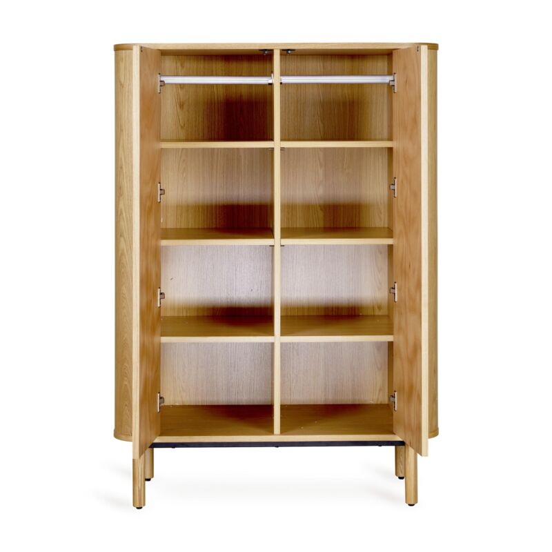 Quax Yume garderobeskab med flade låger – Natural Ash